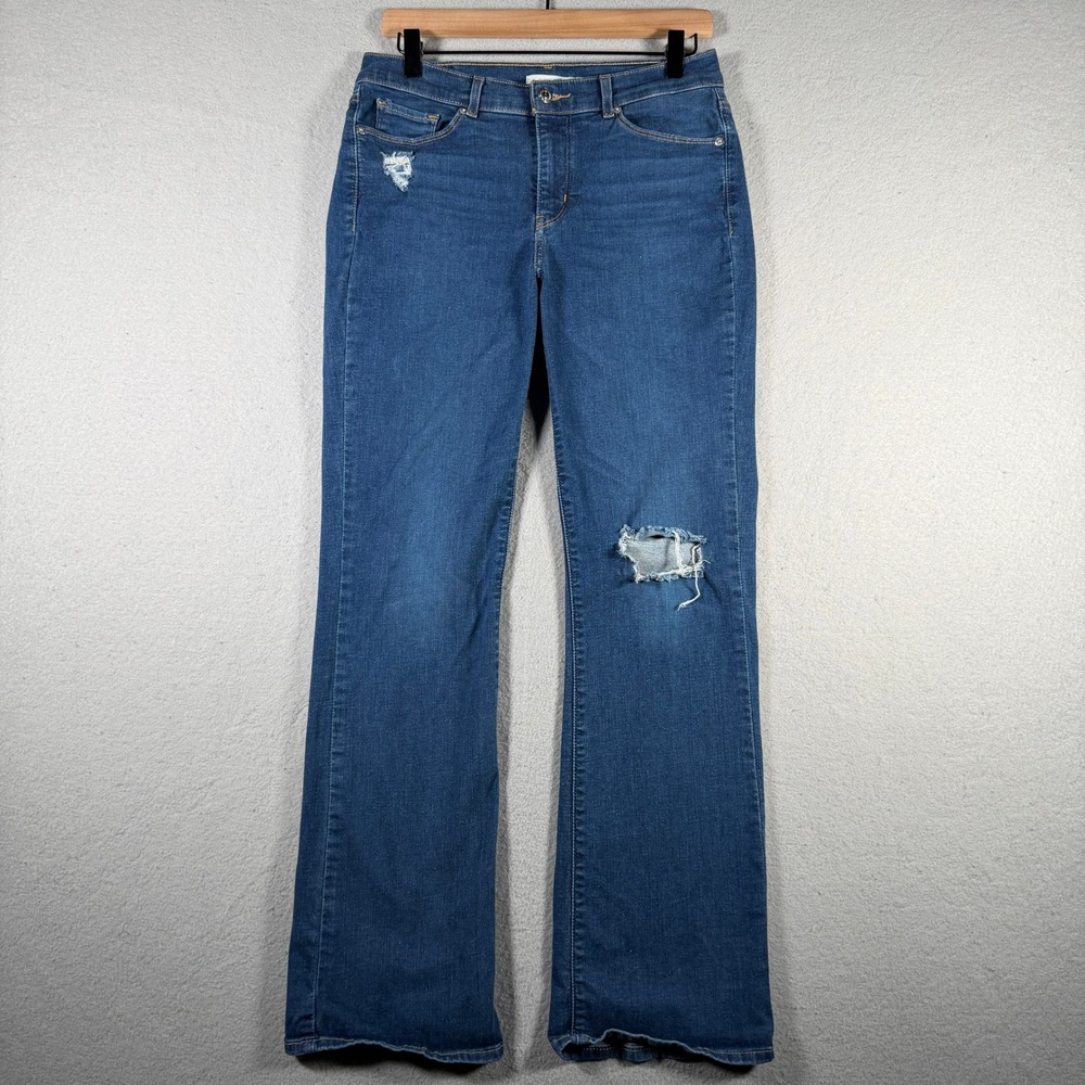 Levi's Womens‎ Classic Bootcut Distressed Medium Wash Blue Jeans Size 8M W29 L32